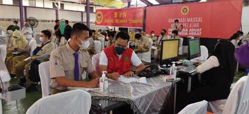 BIN Kembali Adakan Vaksinasi Massal Door to Door dan Pelajar di Provinsi Riau